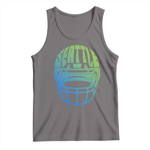 Seattle Northwest Fan Pride Tank Top Vintage Football Helmet Sports Graphic