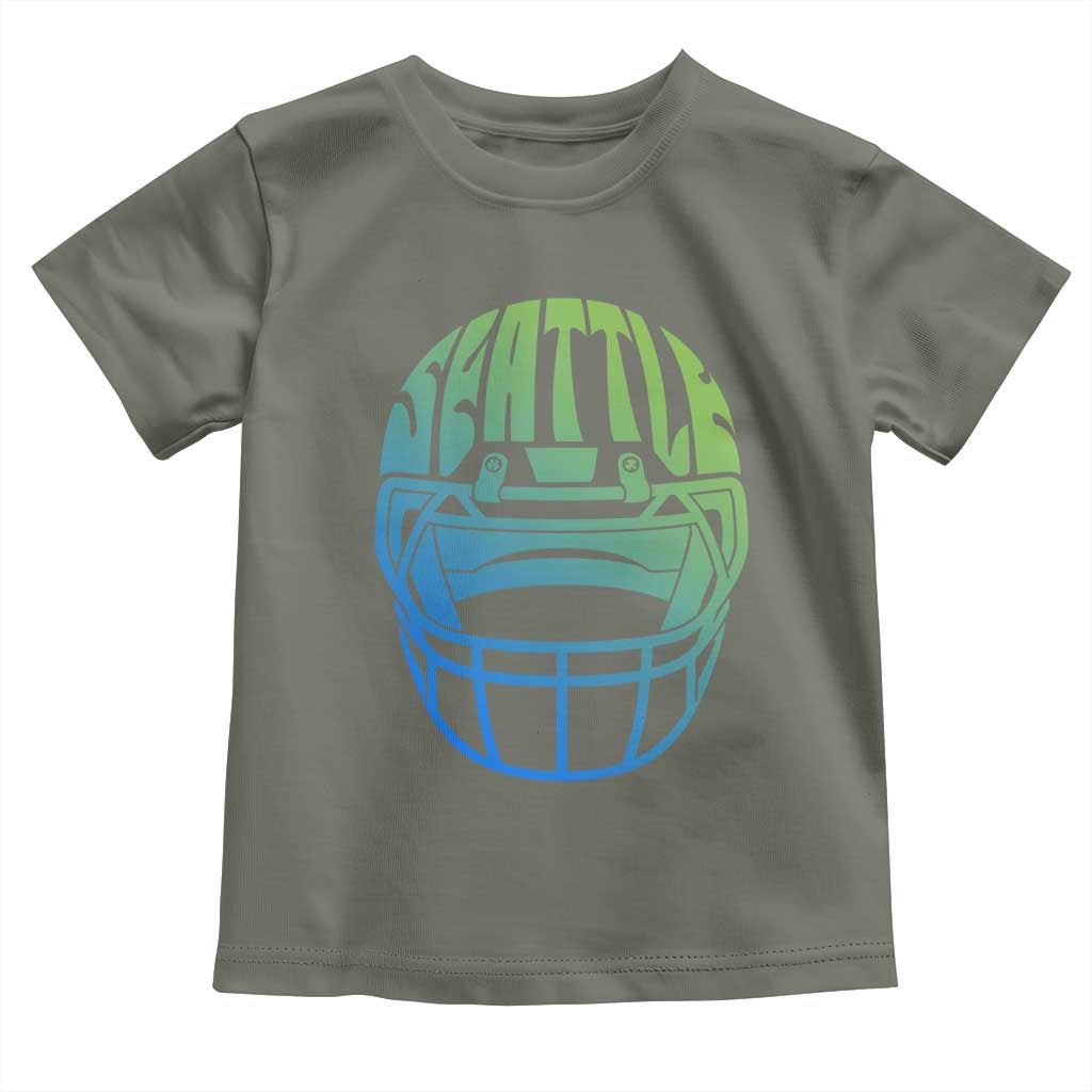 Seattle Northwest Fan Pride Toddler T Shirt Vintage Football Helmet Sports Graphic