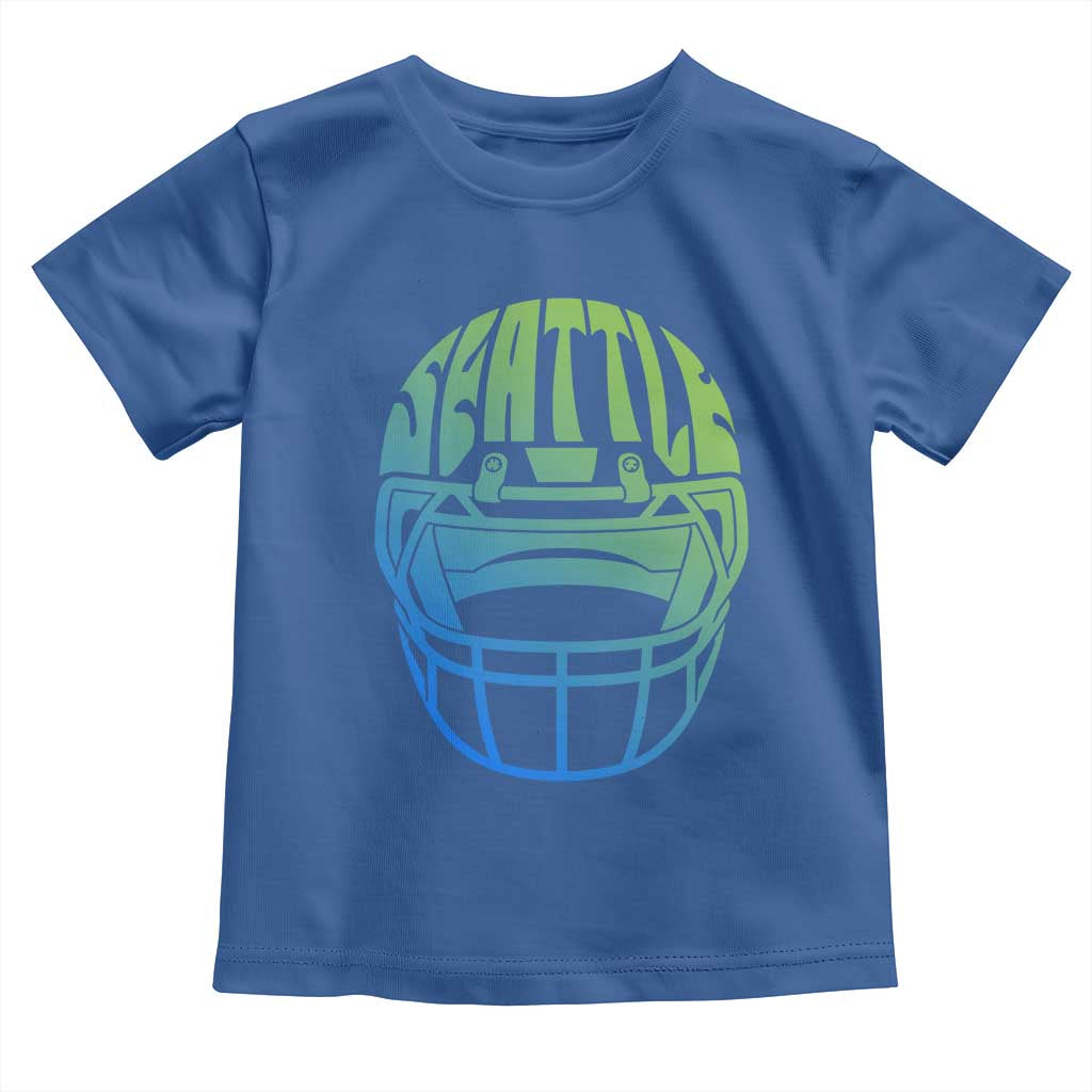 Seattle Northwest Fan Pride Toddler T Shirt Vintage Football Helmet Sports Graphic TS12 Royal Blue Print Your Wear
