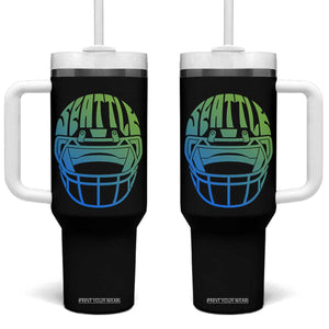 Seattle Northwest Fan Pride Tumbler With Handle Vintage Football Helmet Sports Graphic