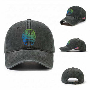 Seattle Northwest Fan Pride Washed Cotton Baseball Cap Vintage Football Helmet Sports Graphic