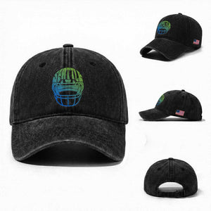 Seattle Northwest Fan Pride Washed Cotton Baseball Cap Vintage Football Helmet Sports Graphic