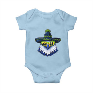 Sombrero Eagle With Neon Skyline Sunglasses Baby Onesie Emerald City Pride