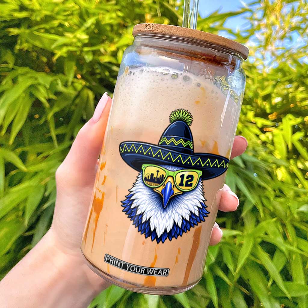 Sombrero Eagle With Neon Skyline Sunglasses Glass Can Emerald City Pride TS12 White Print Your Wear