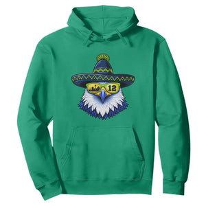 Sombrero Eagle With Neon Skyline Sunglasses Hoodie Emerald City Pride