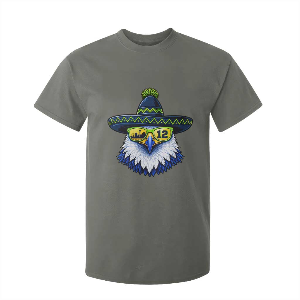 Sombrero Eagle With Neon Skyline Sunglasses T Shirt For Kid Emerald City Pride