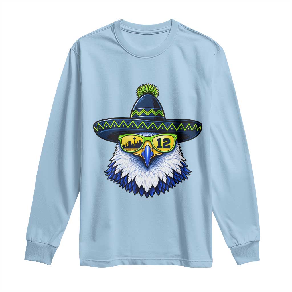 Sombrero Eagle With Neon Skyline Sunglasses Long Sleeve Shirt Emerald City Pride