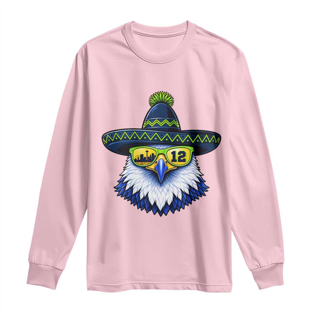 Sombrero Eagle With Neon Skyline Sunglasses Long Sleeve Shirt Emerald City Pride