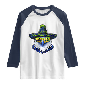 Sombrero Eagle With Neon Skyline Sunglasses Raglan Shirt Emerald City Pride