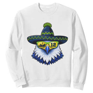 Sombrero Eagle With Neon Skyline Sunglasses Sweatshirt Emerald City Pride