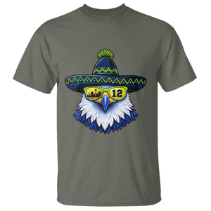 Sombrero Eagle With Neon Skyline Sunglasses T Shirt Emerald City Pride