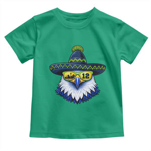 Sombrero Eagle With Neon Skyline Sunglasses Toddler T Shirt Emerald City Pride