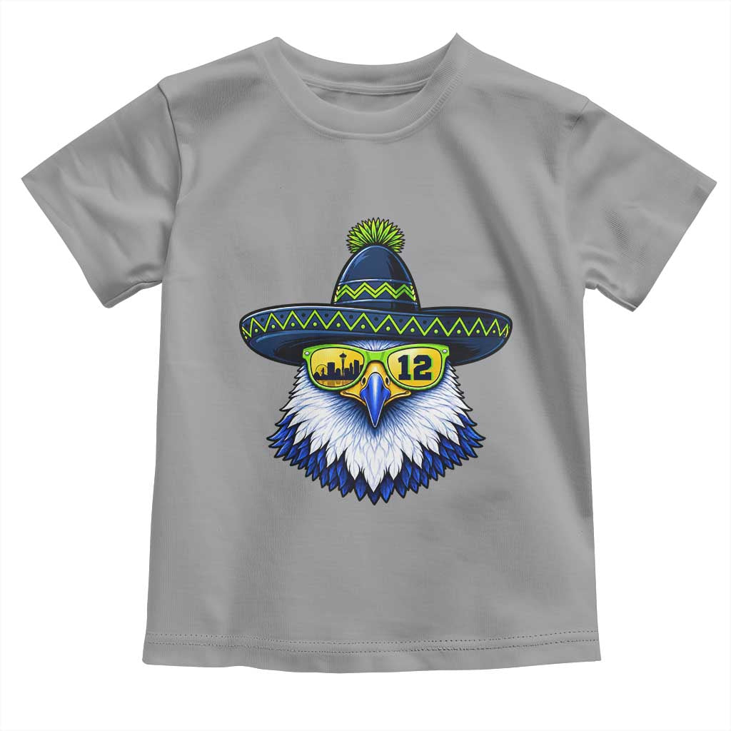 Sombrero Eagle With Neon Skyline Sunglasses Toddler T Shirt Emerald City Pride