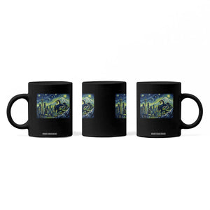 Starry Night Seattle Skyline Eagle Coffee Mug Vintage Football Fan Pacific Northwest Pride