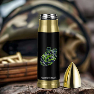 Floral Football With Bow Green And Blue Bullet Tumbler Game Day Sports Fan TS12 Print Your Wear