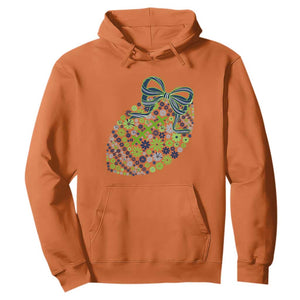 Floral Football With Bow Green And Blue Hoodie Game Day Sports Fan TS12 Orange Print Your Wear