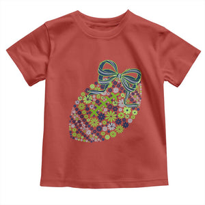 Floral Football With Bow Green And Blue Toddler T Shirt Game Day Sports Fan TS12 Red Print Your Wear