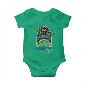 Seattle Girl Football Baby Onesie Messy Bun Game Day Sports Fan