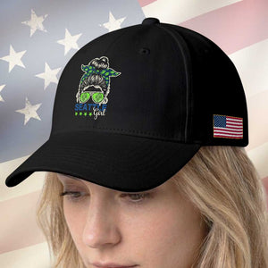 Seattle Girl Football Baseball Cap Messy Bun Game Day Sports Fan