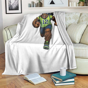 SeaSquatch Football Fan Throw Blanket Bigfoot Seattle Sports Pride Graphic
