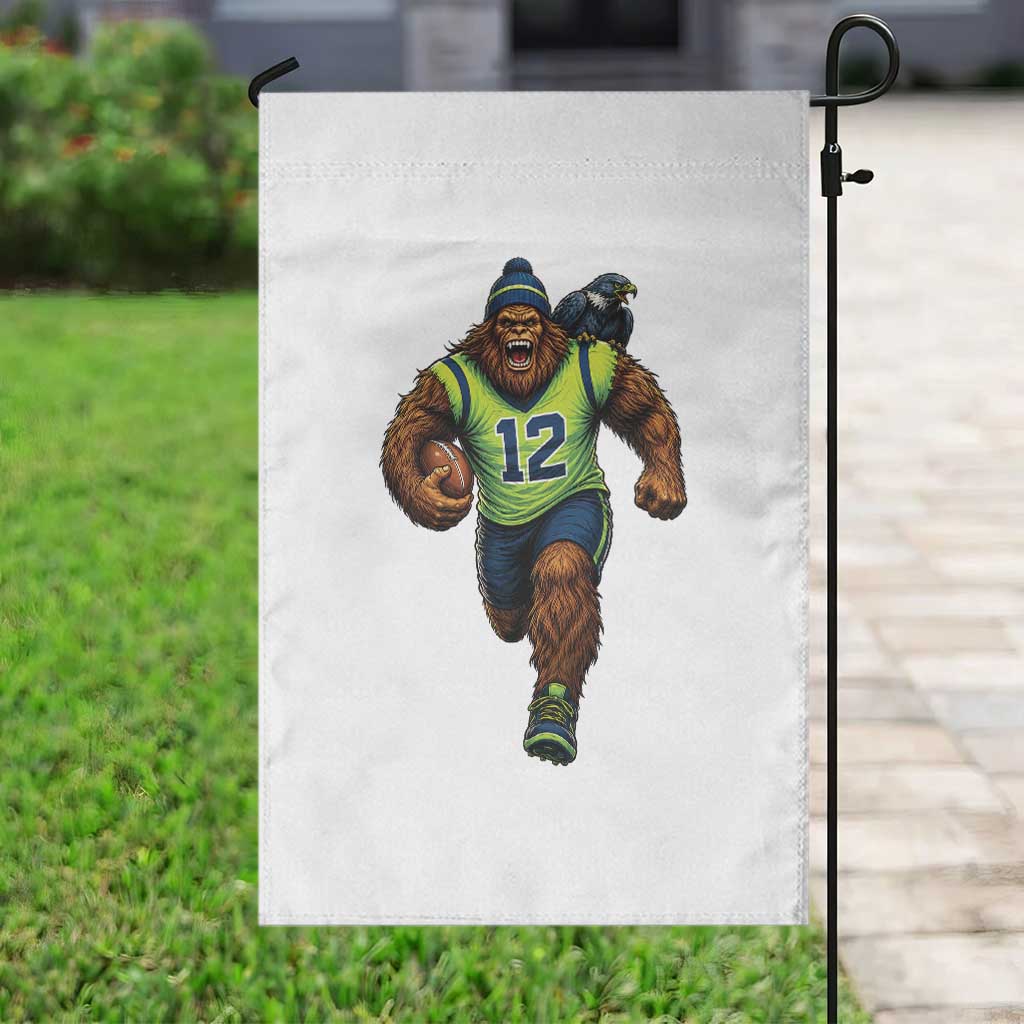 SeaSquatch Football Fan Garden Flag Bigfoot Seattle Sports Pride Graphic