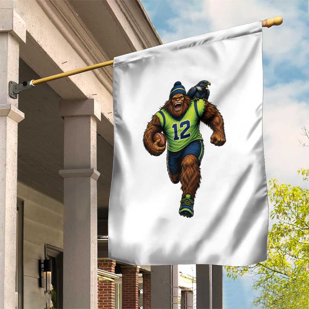 SeaSquatch Football Fan Garden Flag Bigfoot Seattle Sports Pride Graphic
