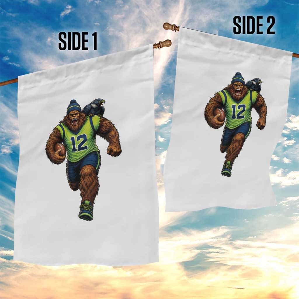 SeaSquatch Football Fan Garden Flag Bigfoot Seattle Sports Pride Graphic