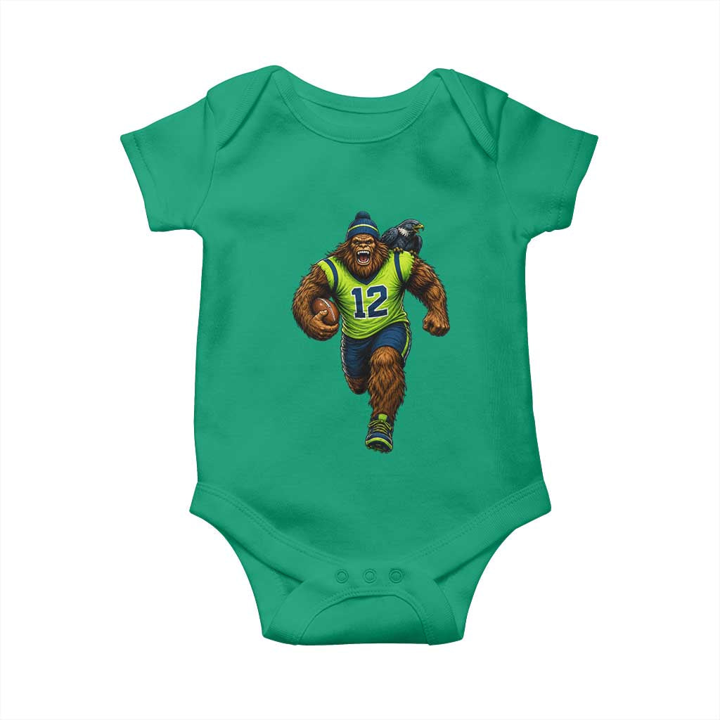 SeaSquatch Football Fan Baby Onesie Bigfoot Seattle Sports Pride Graphic