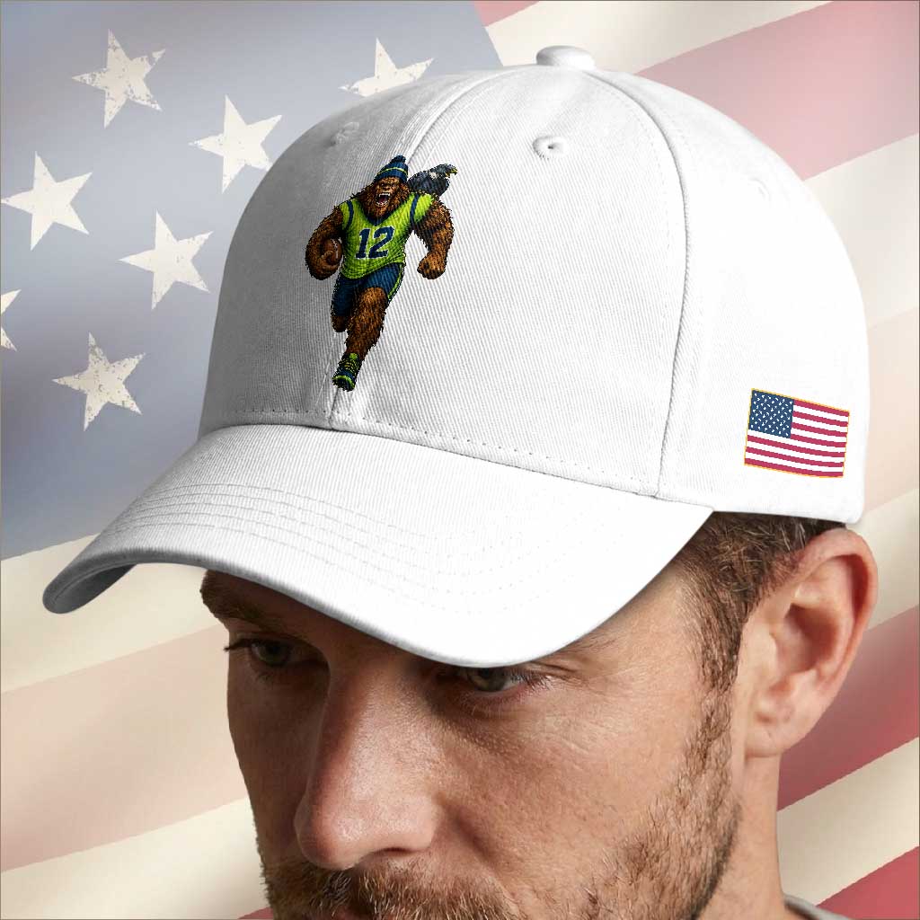 SeaSquatch Football Fan Baseball Cap Bigfoot Seattle Sports Pride Graphic