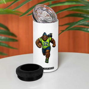 SeaSquatch Football Fan 4 in 1 Can Cooler Tumbler Bigfoot Seattle Sports Pride Graphic