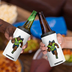 SeaSquatch Football Fan 4 in 1 Can Cooler Tumbler Bigfoot Seattle Sports Pride Graphic