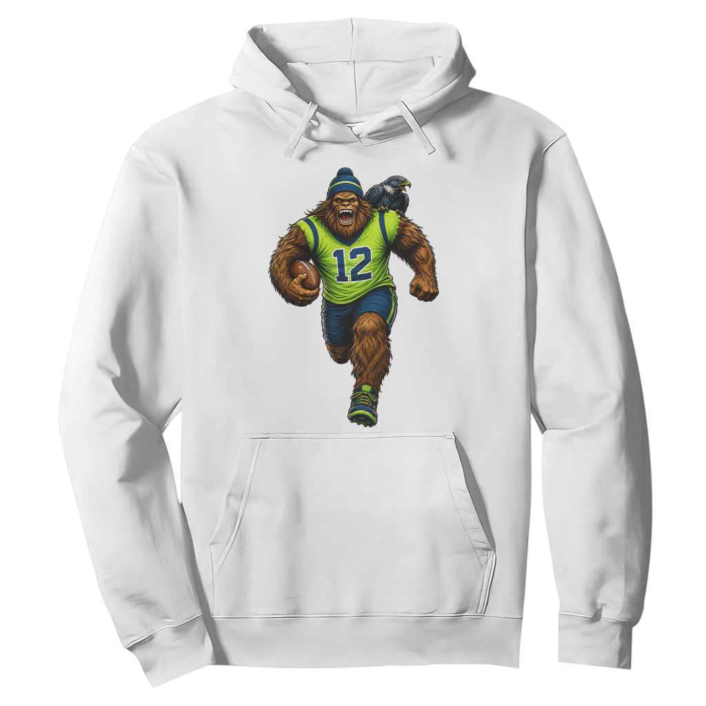 SeaSquatch Football Fan Hoodie Bigfoot Seattle Sports Pride Graphic TS12 White Print Your Wear