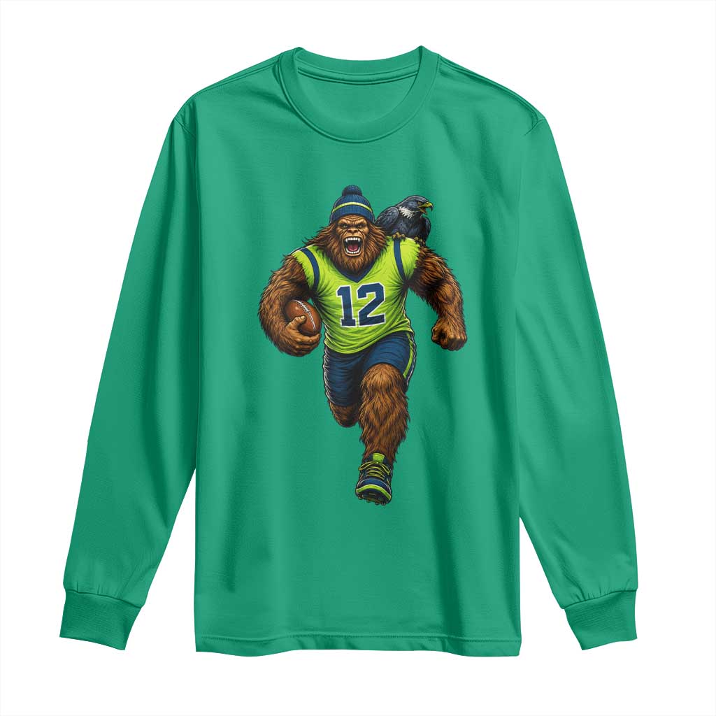SeaSquatch Football Fan Long Sleeve Shirt Bigfoot Seattle Sports Pride Graphic