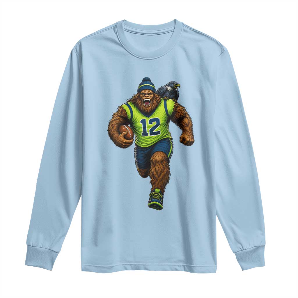 SeaSquatch Football Fan Long Sleeve Shirt Bigfoot Seattle Sports Pride Graphic