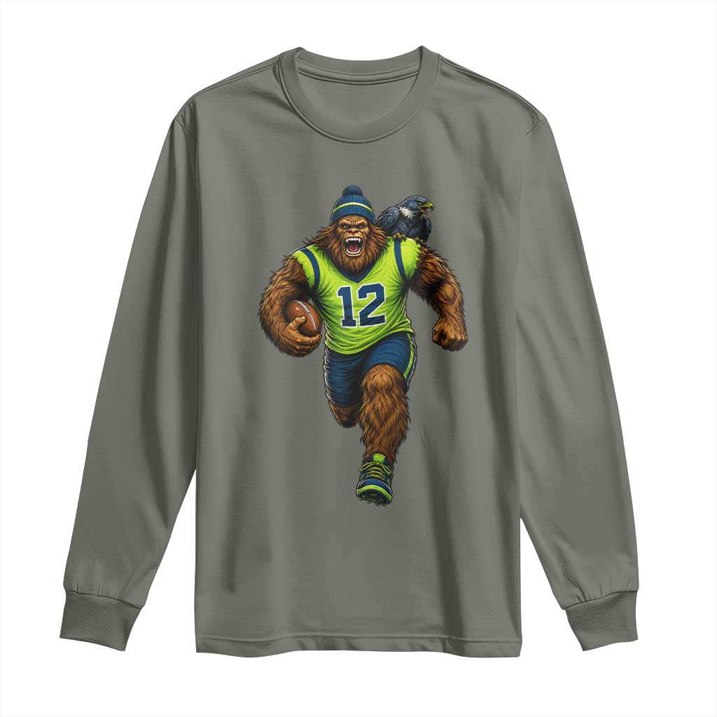 SeaSquatch Football Fan Long Sleeve Shirt Bigfoot Seattle Sports Pride Graphic
