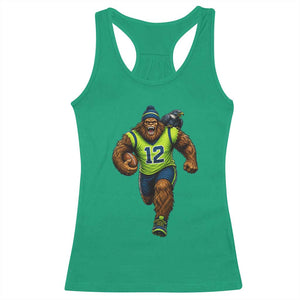 SeaSquatch Football Fan Racerback Tank Top Bigfoot Seattle Sports Pride Graphic