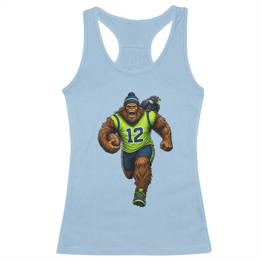 SeaSquatch Football Fan Racerback Tank Top Bigfoot Seattle Sports Pride Graphic