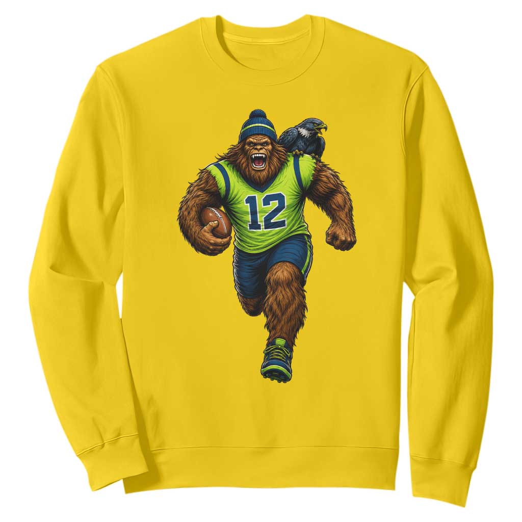 SeaSquatch Football Fan Sweatshirt Bigfoot Seattle Sports Pride Graphic