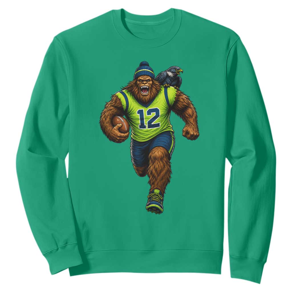 SeaSquatch Football Fan Sweatshirt Bigfoot Seattle Sports Pride Graphic