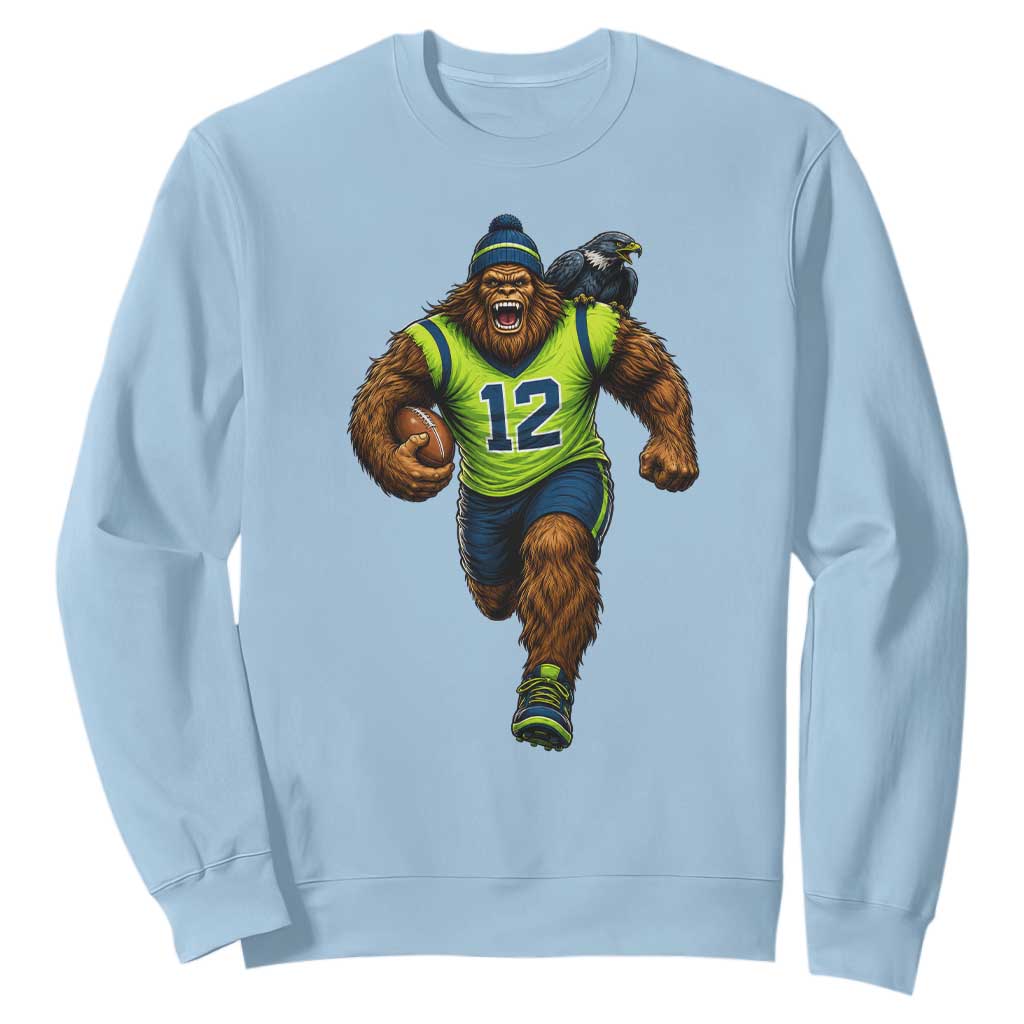 SeaSquatch Football Fan Sweatshirt Bigfoot Seattle Sports Pride Graphic