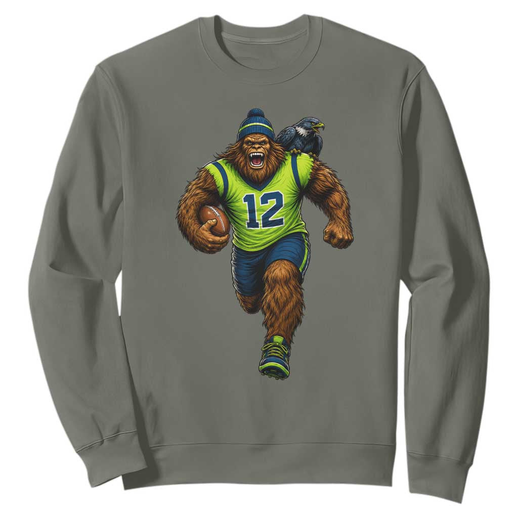 SeaSquatch Football Fan Sweatshirt Bigfoot Seattle Sports Pride Graphic