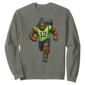 SeaSquatch Football Fan Sweatshirt Bigfoot Seattle Sports Pride Graphic