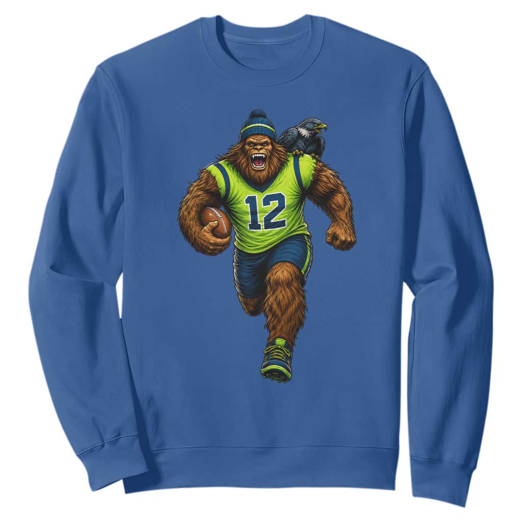 SeaSquatch Football Fan Sweatshirt Bigfoot Seattle Sports Pride Graphic