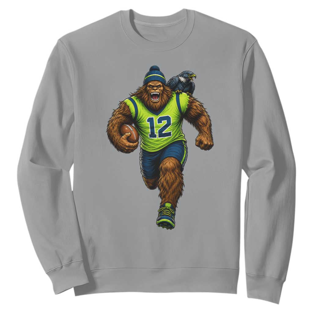 SeaSquatch Football Fan Sweatshirt Bigfoot Seattle Sports Pride Graphic