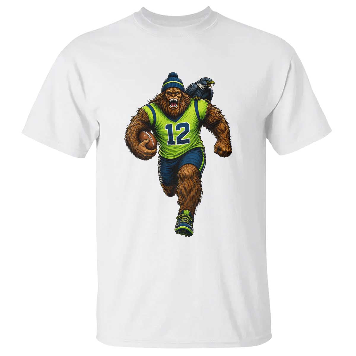 SeaSquatch Football Fan T Shirt Bigfoot Seattle Sports Pride Graphic
