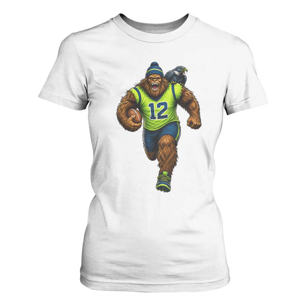 SeaSquatch Football Fan T Shirt For Women Bigfoot Seattle Sports Pride Graphic
