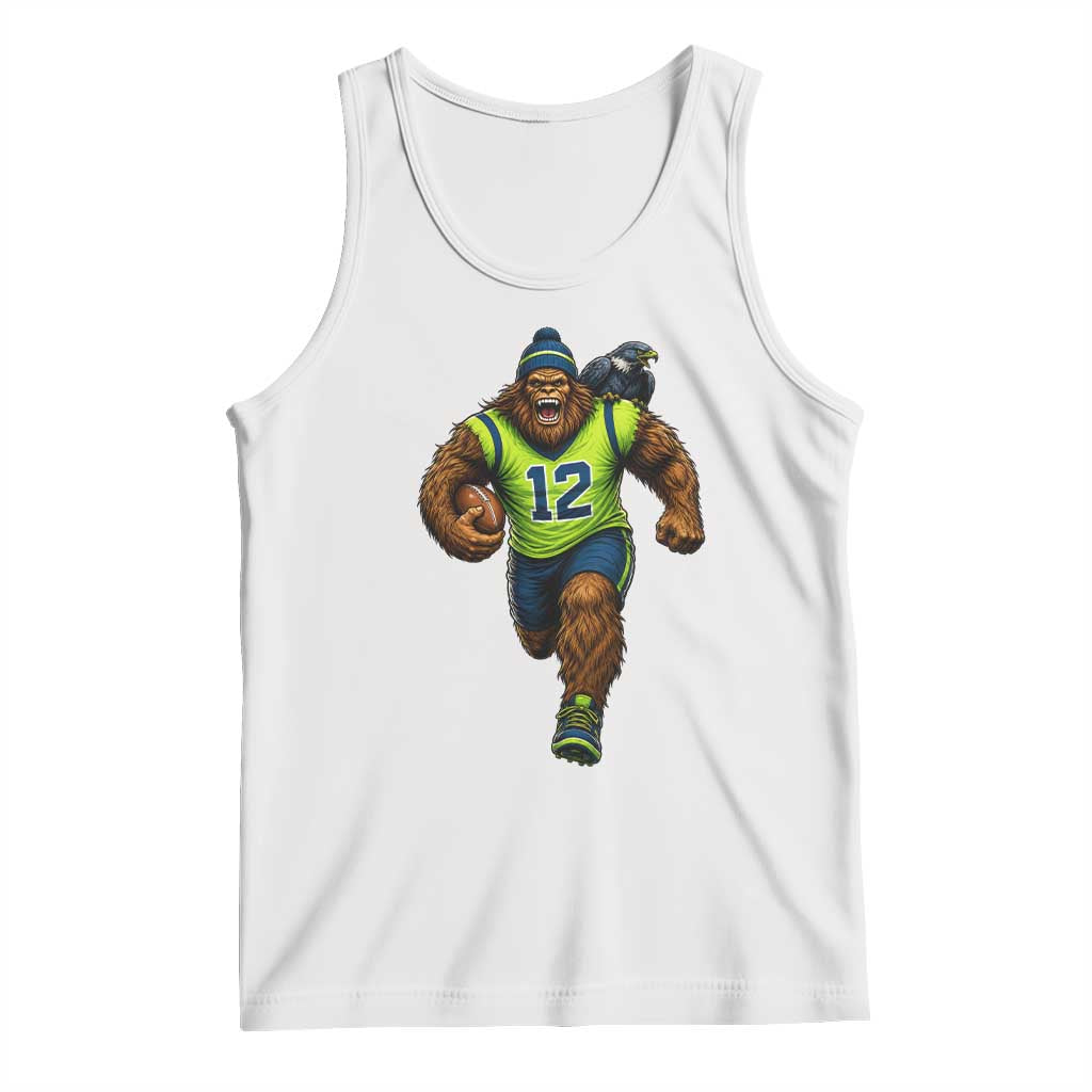 SeaSquatch Football Fan Tank Top Bigfoot Seattle Sports Pride Graphic TS12 White Print Your Wear
