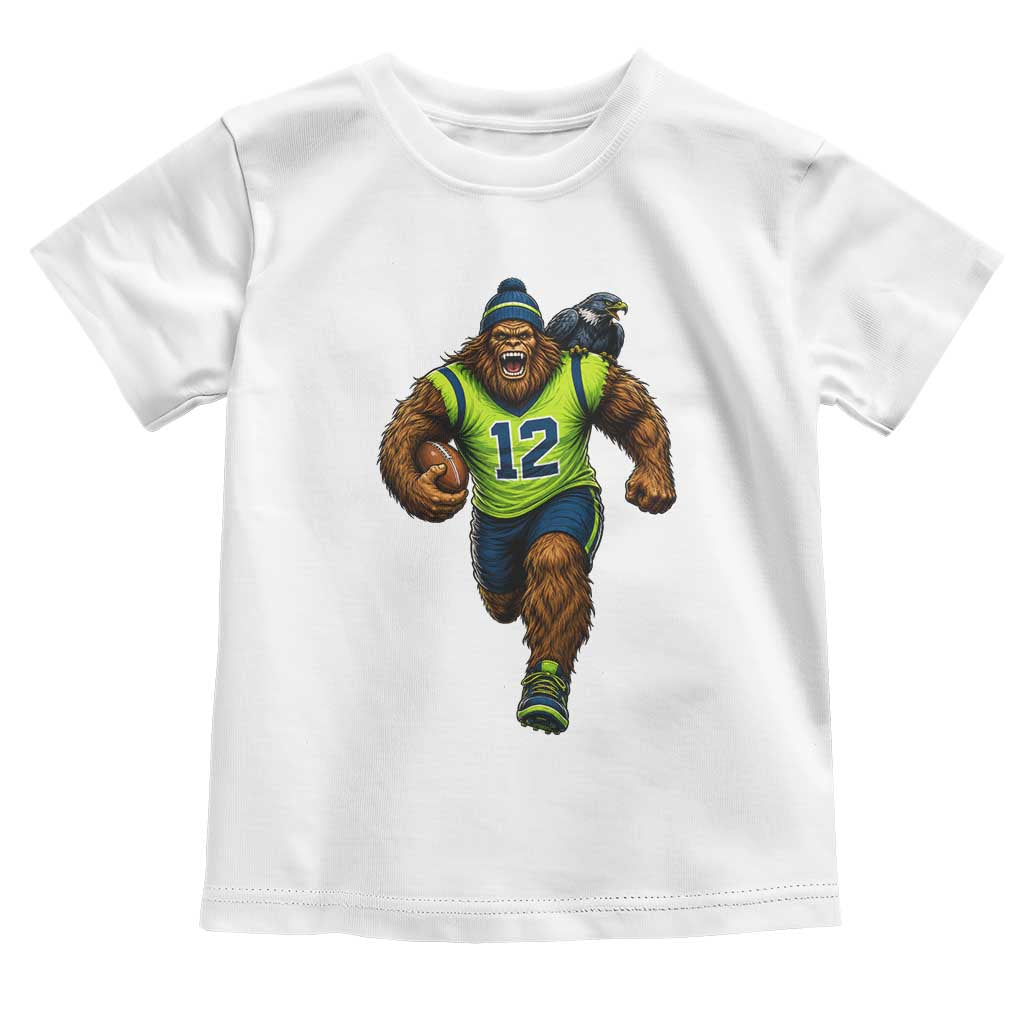 SeaSquatch Football Fan Toddler T Shirt Bigfoot Seattle Sports Pride Graphic TS12 White Print Your Wear