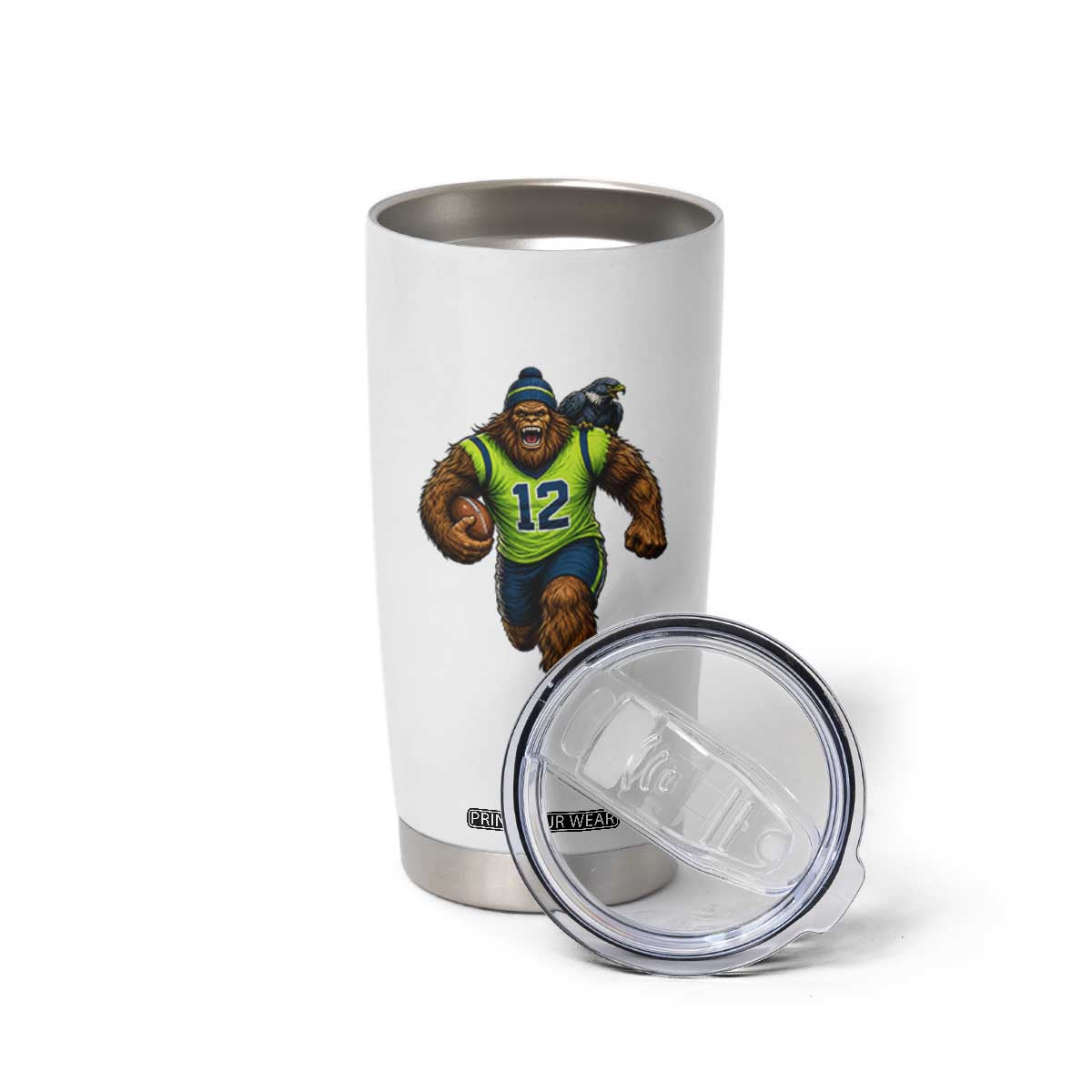 SeaSquatch Football Fan Tumbler Cup Bigfoot Seattle Sports Pride Graphic