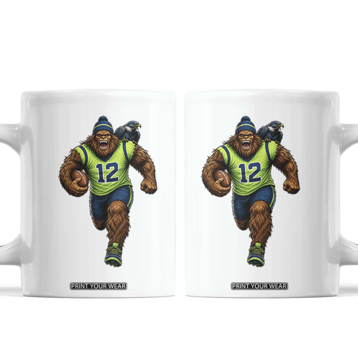 SeaSquatch Football Fan Coffee Mug Bigfoot Seattle Sports Pride Graphic TS12 White Print Your Wear